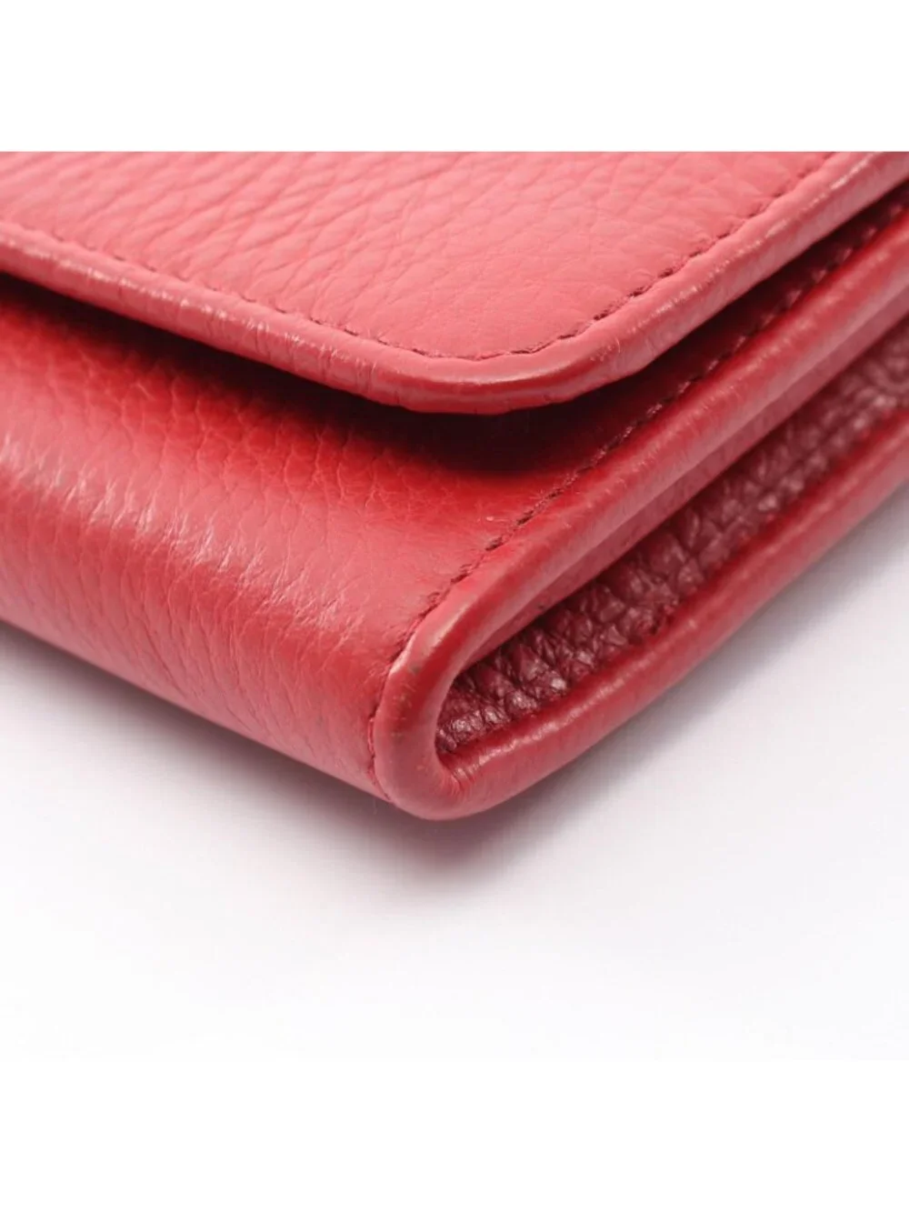 Prada Bifold Wallet Red Leather